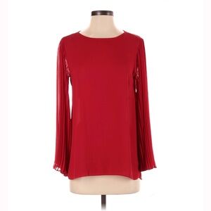 Vince Camuto Full Pleated Sleeve Tunic in Red, Size XS